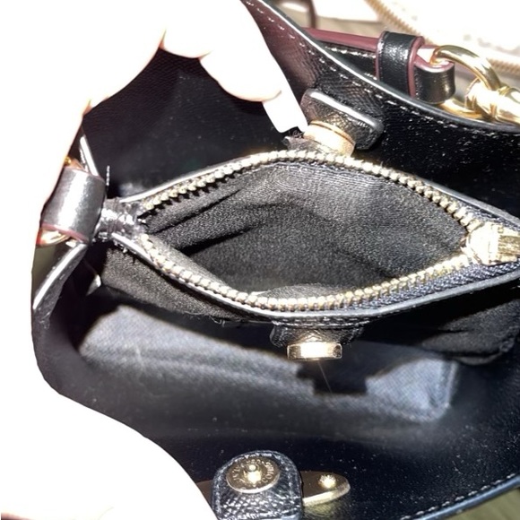 Black with floral design mini bag